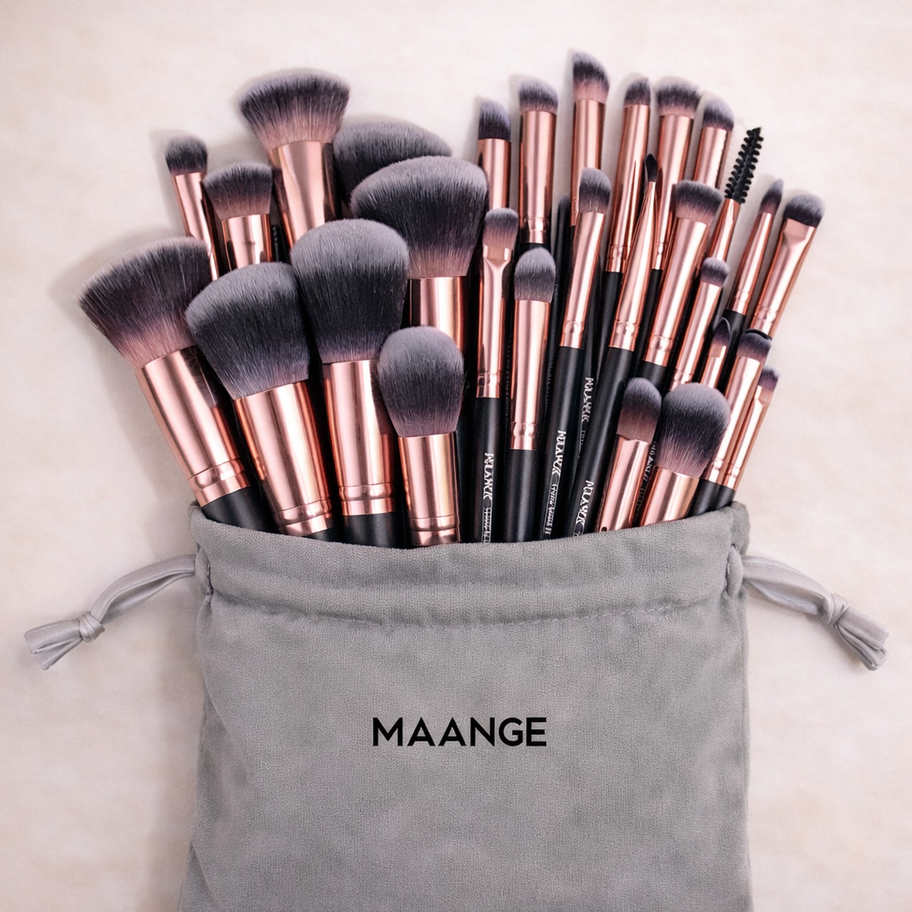 MAANGE Premium Make up Pinselset 30 Stück inkl. Tasche